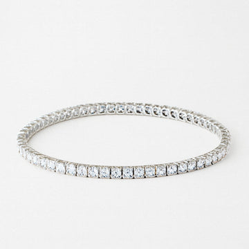 Moissanite Tennis Bracelet, Silver Tennis Bracelet, 925 Sterling Silver