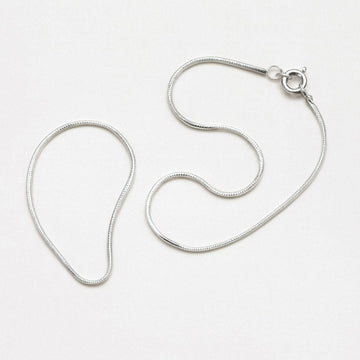 Silver Snake Chain Necklace, Solid 925 Sterling Silver