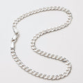 Silver Chain Necklace, 2mm Cuban Curb Chain in Solid 925 Sterling Silver, product view