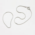 Silver Snake Chain Necklace, Solid 925 Sterling Silver, product view