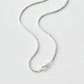 Silver Box Chain Necklace, Solid 925 Sterling Silver Pendant Chain, product view