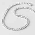Mens Moissanite Tennis Chain, 925 Sterling Silver Tennis Necklace, product view
