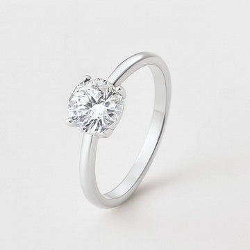 Oval Moissanite Engagement Ring, Oval Solitaire Ring, 925 Sterling Silver
