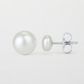 Tiny Pearl Stud Earrings, 3mm to 6mm Freshwater Pearl Studs, Sterling Silver Posts, product view