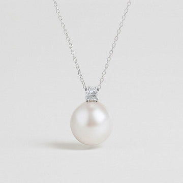 Pearl Pendant Necklace, Single Freshwater Pearl Drop 9mm to 13mm