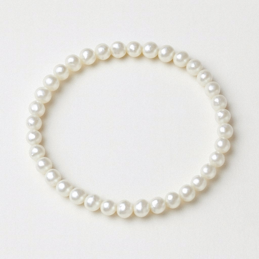 Pearl Bracelet, Freshwater Pearl Stretch Bracelet 4mm to 7mm, product view
