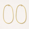 Gold layering necklace set, snake chain and box chain, gold plated 925 sterling silver
